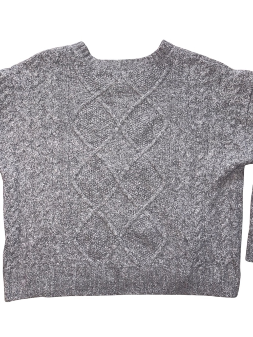 Lucky Brand Gray Cable Crewneck Sweater - Picture 5 of 7